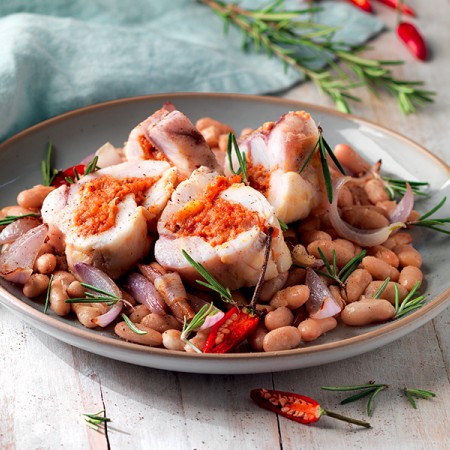 Monkfish With Tomato Stuffing