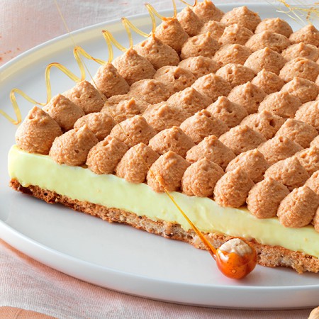 Crème Brûlée Torte with Caramel Mousse