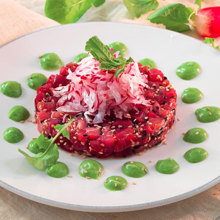 Tuna Tartare with Sesame and Wasabi