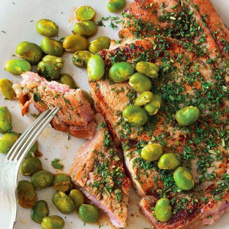 Veal Chops With Mustard and Fava Beans