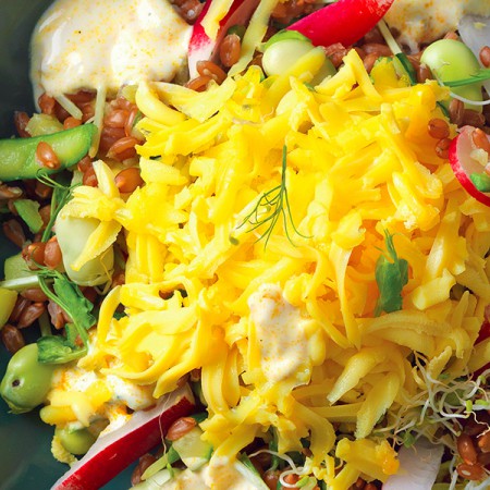 Egg Salad with Barley and Vegetables