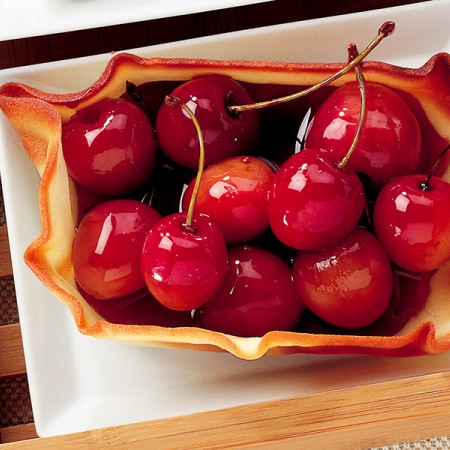 Wine-Glazed Cherry Baskets