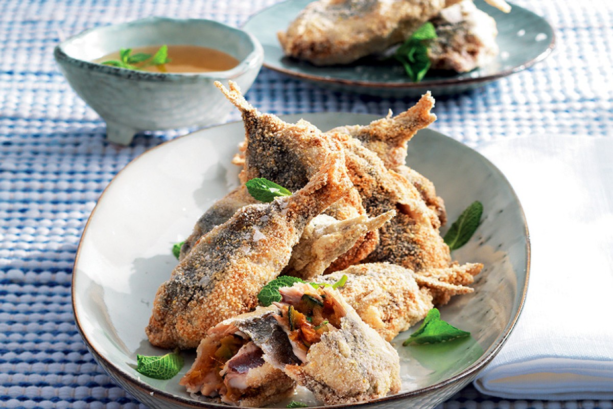 Zucchini Stuffed Sardines With Sour Sauce-image
