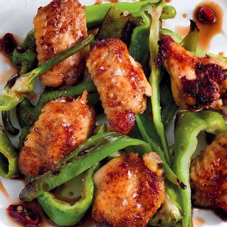 Spiced Chicken Wings with Beer Sauce
