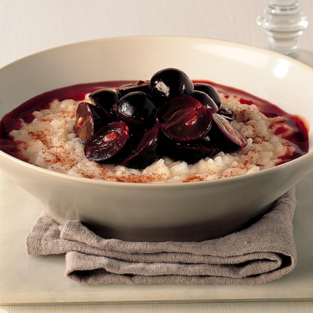 Risotto with Port-Soaked Grapes