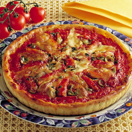 Pizza Capricciosa with Crab