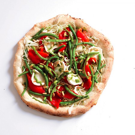 Pesto and Bell Pepper Pizza