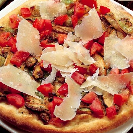 Vegetarian Pizza with Grana Padano and Porcini Mushrooms