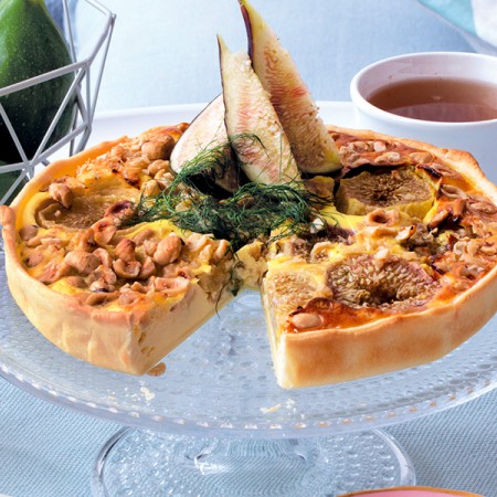 Savory Tart with Figs, Goat Cheese and Hazelnuts