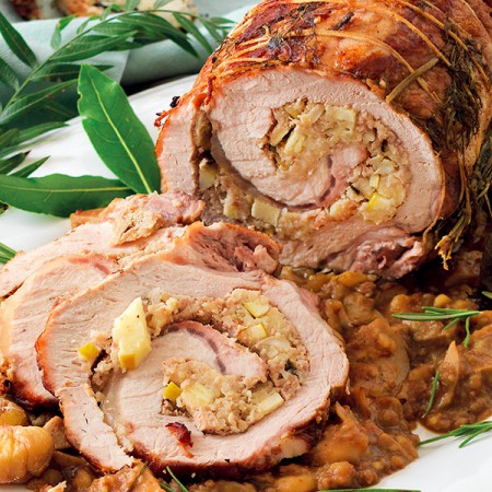 Roast Pork with Porcini Mushrooms