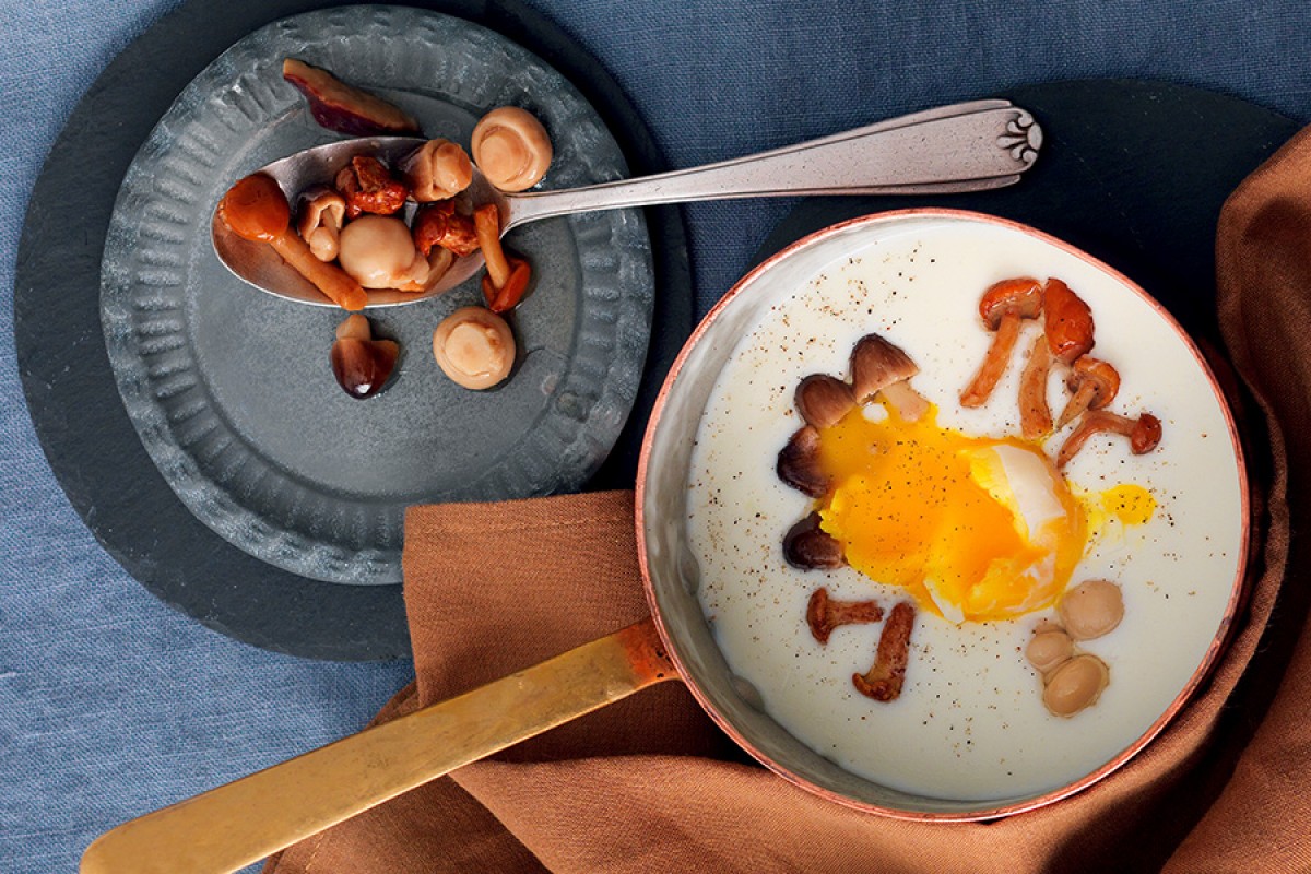 Fondue with Poached Egg and Mushrooms Recipe La Cucina Italiana