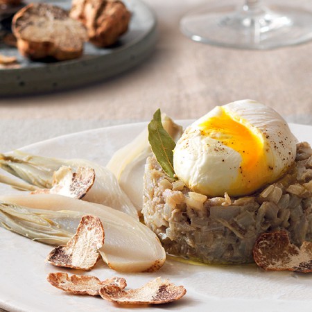 Cardoon Tartare with Poached Egg