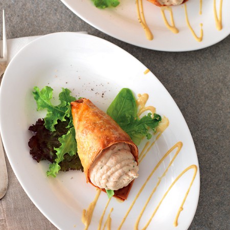 Crispy Phyllo Cones with Smoked Trout Mousse