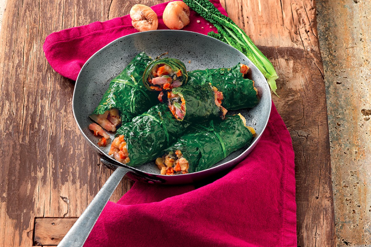 Kale Rolls with Chestnuts and Pancetta Recipe La Cucina Italiana