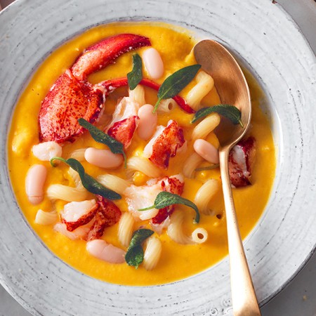 Pasta e Fagioli with Squash, Lobster, and Sage