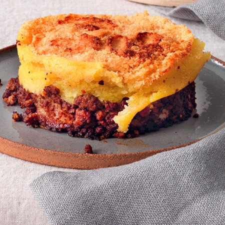 Bruscitt Pie with Wine-Poached Pears