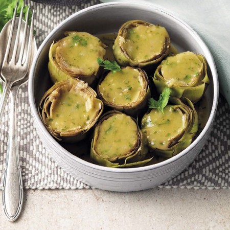 Stuffed Artichokes with Sweet and Sour Sauce