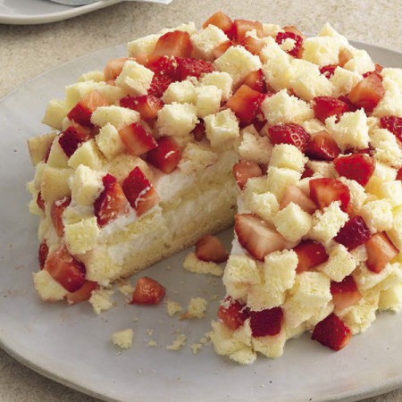 Yogurt and Strawberry Mimosa Cake
