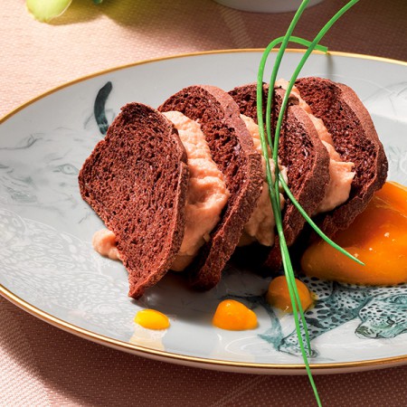 Cocoa Loaf with Trout Mousse