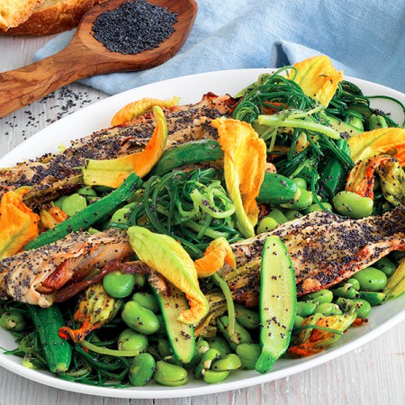 Mixed Vegetables with Spring Onions and Poppy Seeds