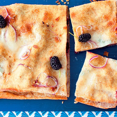 Tuscan Flat Bread with Red Onions and Gorgonzola