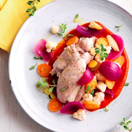 Tuna-style Rabbit with Vegetable Giardiniera