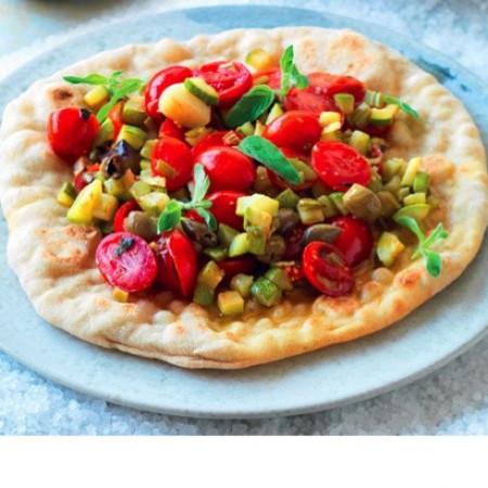 Salt-Baked Focaccia with “Ratatouille”