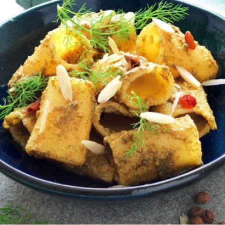 Paccheri With Caper Pesto