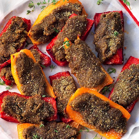 Pepper Boats with Herb Stuffing