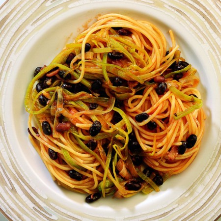 Kamut Spaghetti with Black Beans