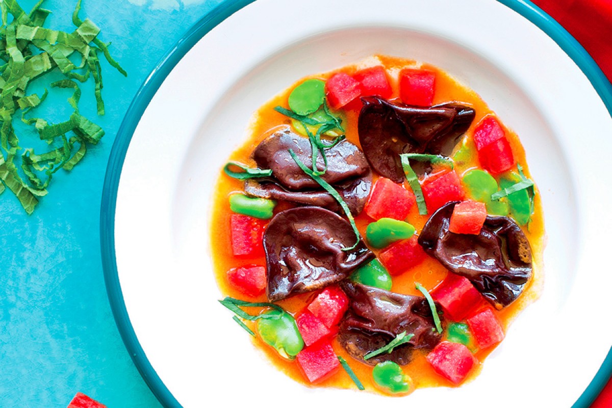 Cocoa Ravioli with Cold Tomato Sauce Recipe - La Cucina Italiana