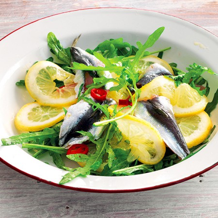 Sardine, Arugula, and Lemon Salad