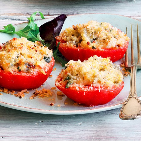 Tomatoes Stuffed with Eggplant