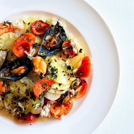Rice, Potato, and Mussel Tiella