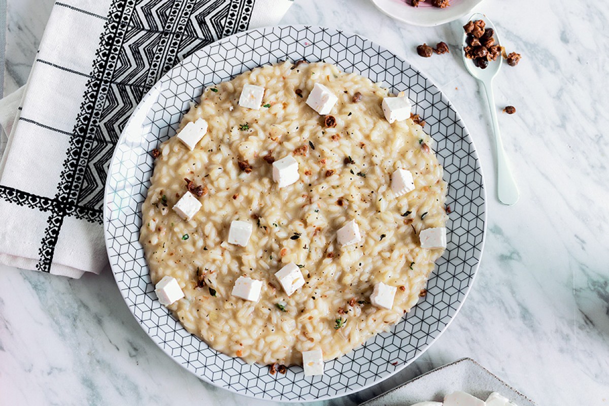 Risotto With Eggplant and Primo Sale Cheese Recipe La Cucina Italiana