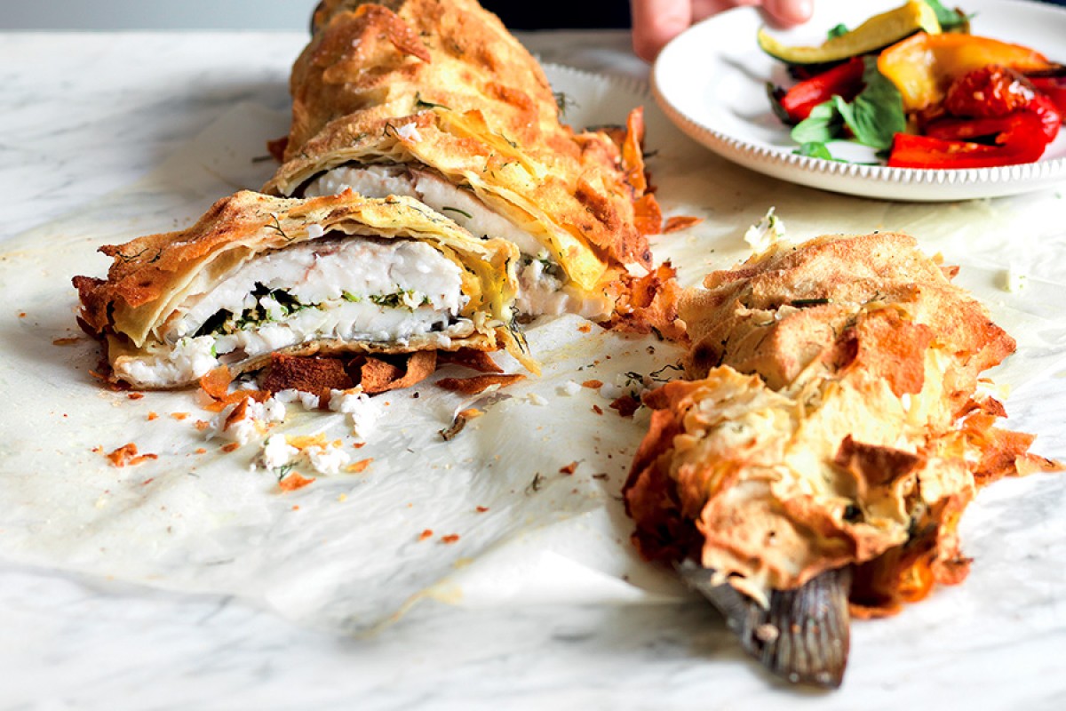 Sea Bass in Pane Carasau-image