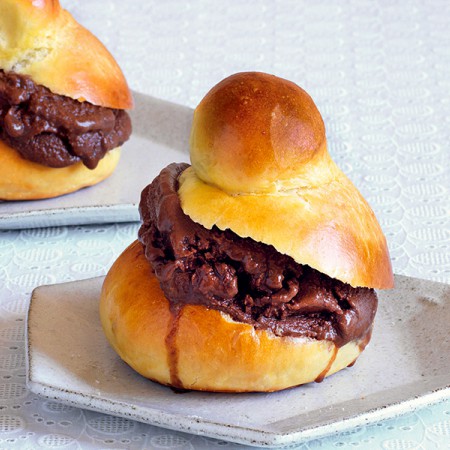 Sicilian Brioche with Chocolate Granita