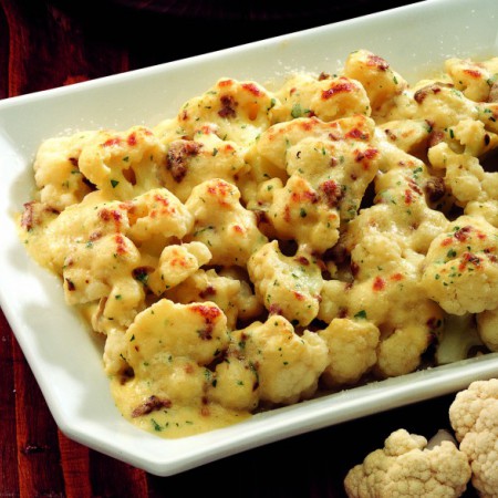 Cauliflower Gratin with Mushrooms