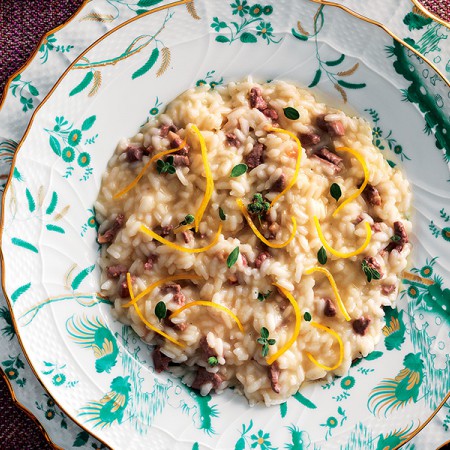 Orange Risotto with Duck Ragù