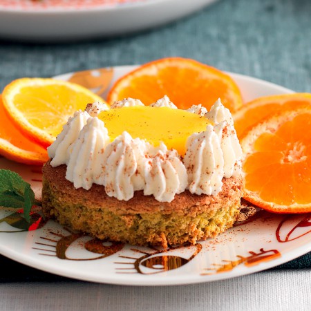 Pistachio Mini-Cakes with Tangerine Jelly