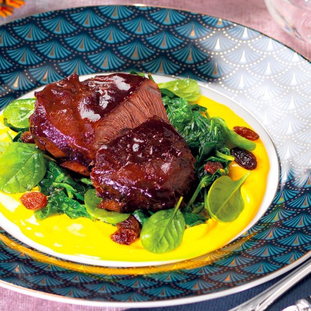 Braised Pork Jowls and Saffron Mayonnaise