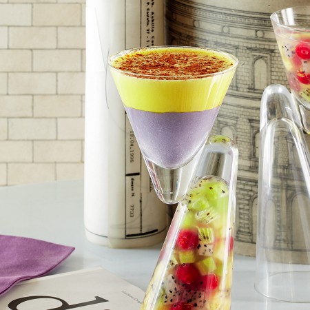Fruit Jelly and Purple Potato Cream