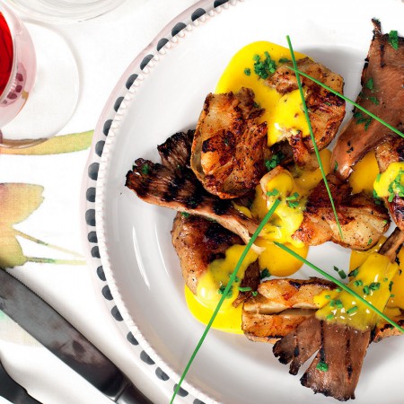 Jerusalem Artichokes, Mushrooms and Pecorino Zabaglione