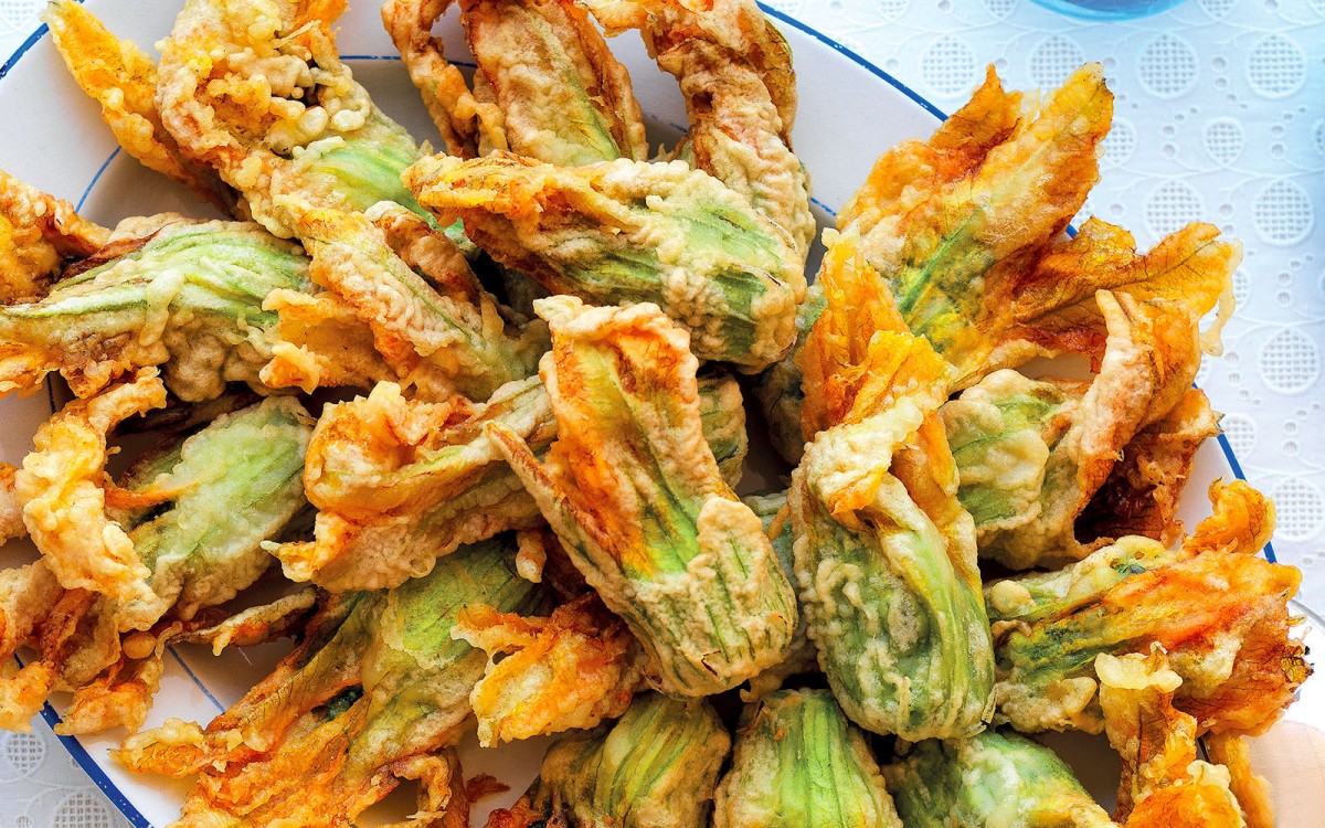 Squash Blossoms Stuffed with Ricotta and Spinach-image