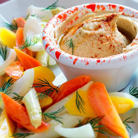Vegetable Giardiniera with Hummus