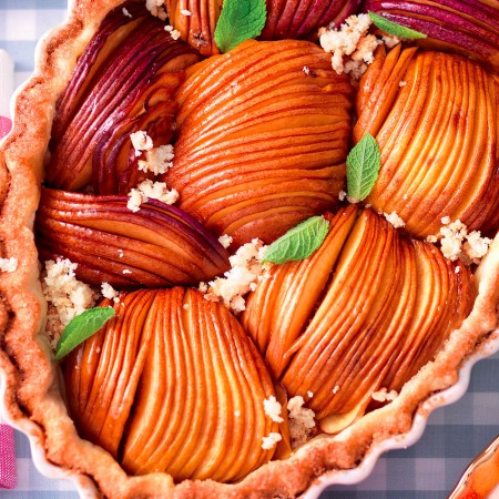 Peach and Amaretti Cookie Pie