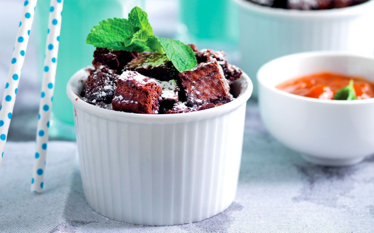 Individual Chocolate Bread Puddings-image