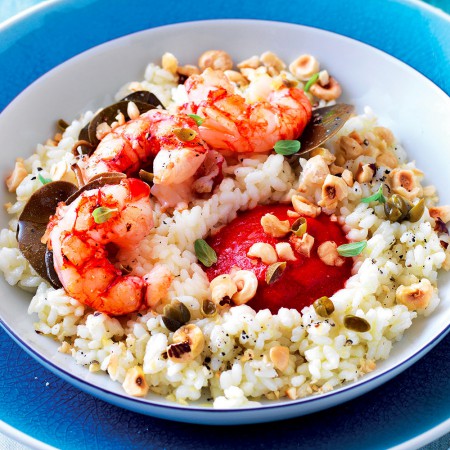Risotto with Shrimp and Pepper Sauce