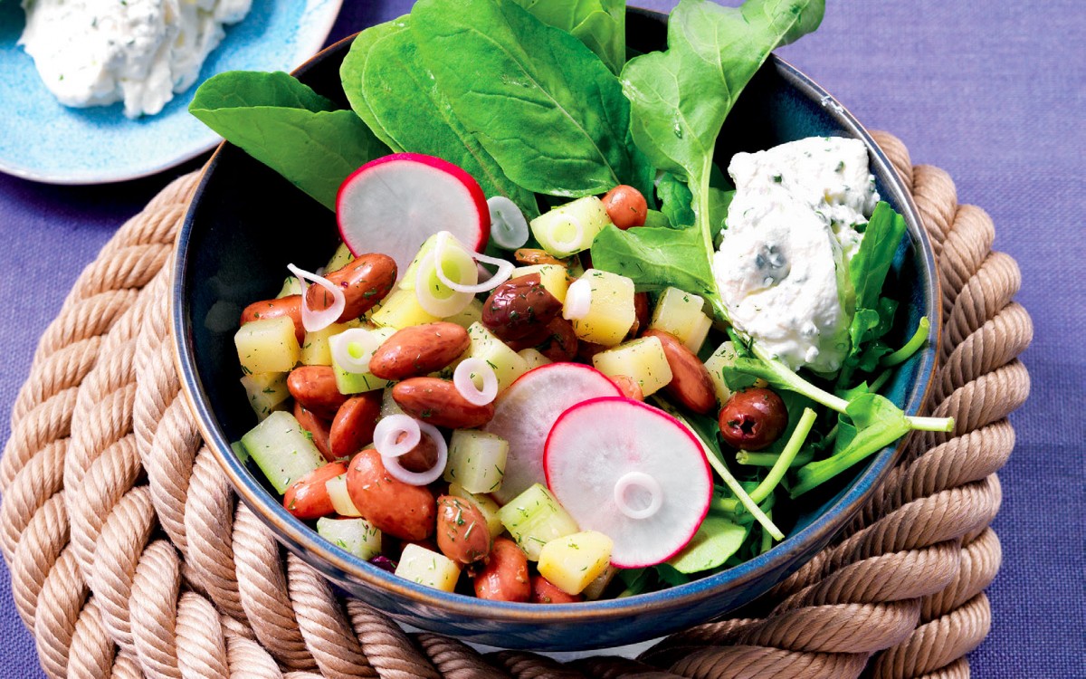 Borlotti Bean Salad with Yogurt Sauce Recipe La Cucina Italiana