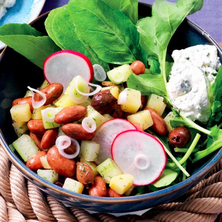 Borlotti Bean Salad with Yogurt Sauce